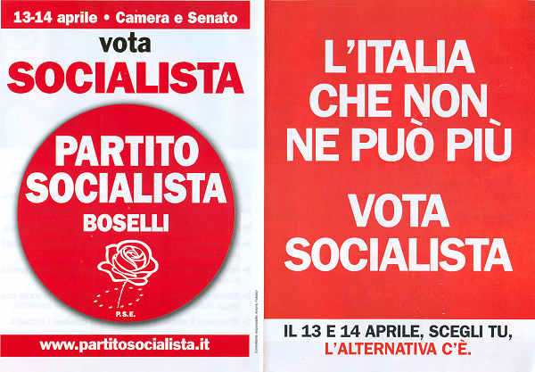 L'alternativa c': alla Camera e al Senato VOTA PARTITO SOCIALISTA